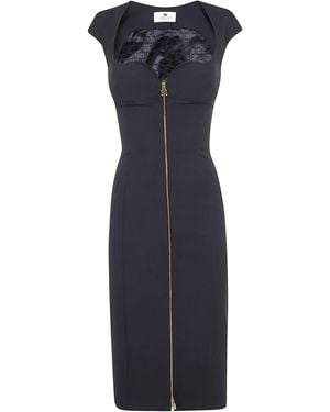 Elisabetta Franchi Midi Dress - Black