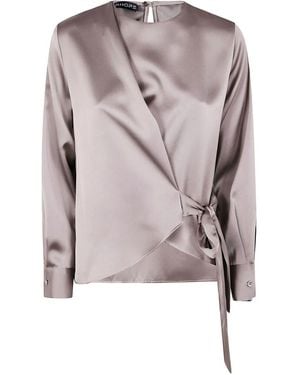 DR. HOPE Bow Blouse - Gray
