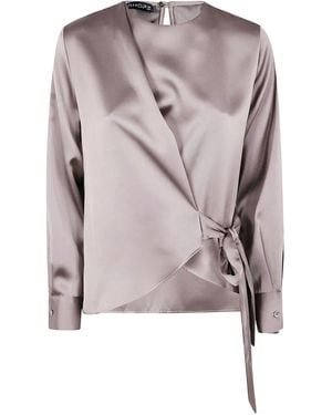 DR. HOPE Bow Blouse - Grey