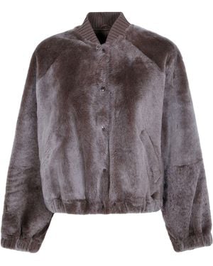 Brunello Cucinelli Jacket Fur Bomber - Brown