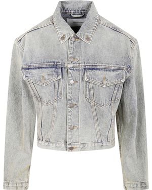 Entire studios "Shrunken" Denim Jacket - Green