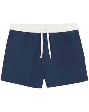 Ami Paris Costume Da Bagno Bicolor - Blu