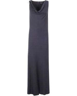 Ralph Lauren Elkanah Sleeveless Gown Dress - Blue
