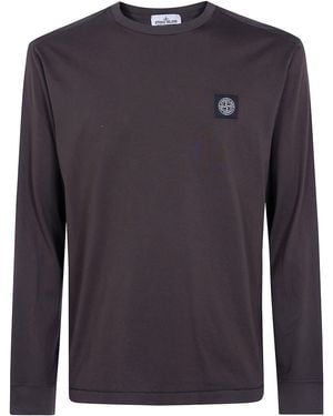 Stone Island T-Shirt Long Sleeves "Classic" - Blue