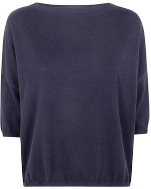 Ma'ry'ya Classic Boat Neck T-Shirt - Blue