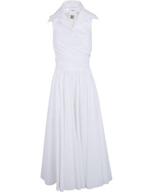 Patou Draped Midi Dress - White