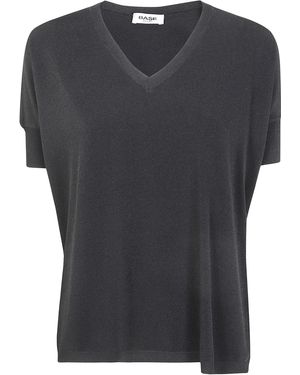 Base London V Neck Jumper - Black