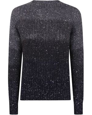 D.exterior D. Exterior Sweater Crystals Degrade - Blue