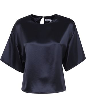 Jonathan Simkhai Top Short Sleeves "Alina" - Blue
