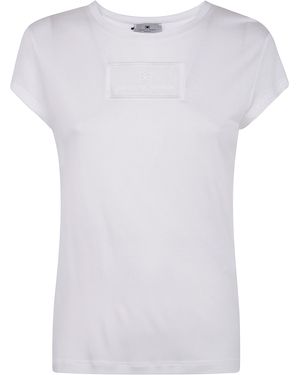 Elisabetta Franchi Logo-Print T-Shirt - White