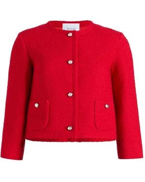 Patou No Collar Box Jacket - Red
