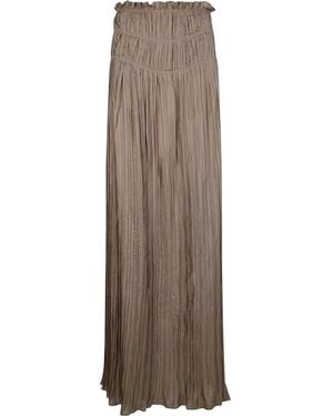 Alberta Ferretti Habotay Maxi Skirt By - Natural