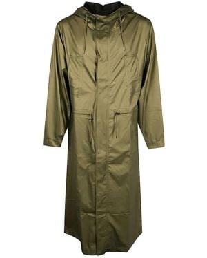Rains Bold Long Jacket By - Green