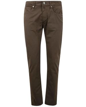 Incotex 5 Pockets Denim Stretch Di - Grigio