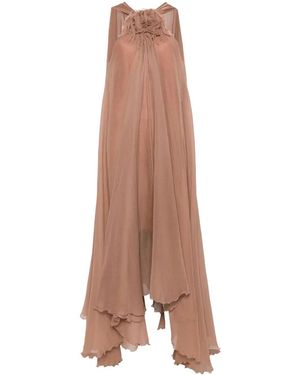 Blumarine Creponne Dress By - Natural