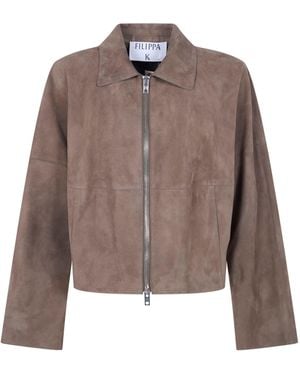 Filippa K Suede "Coach" Jacket - Brown