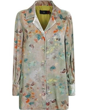 HUI Shirt Floral "Floral Shirt" - Gray