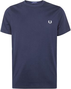 Fred Perry Crew Neck T-Shirt - Blu