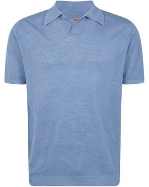 Nuur T-Shirt A Collo Alto A Maniche Corti - Blu
