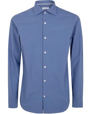 Tintoria Mattei 954 Slim Poplin Shirt - Blue
