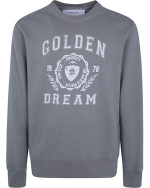 Golden Goose Sweatshirt Garment Dyed "Journey M's" - Grey