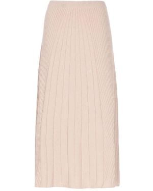D.exterior D. Exterior Flared Ribbed Skirt - Natural