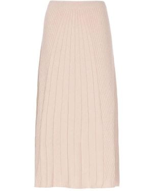 D.exterior D. Exterior Flared Ribbed Skirt - Natural