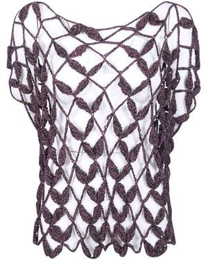 Antonelli 'Saponaria' Round Neck Jumper - White