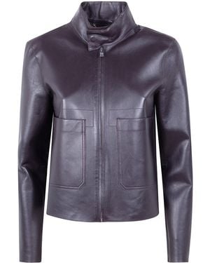 Seventy Light Nappa Mix Popeline Outdore Jacket - Blue