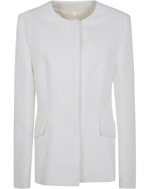 TOTEME Jacquard Cotton Jacket - White