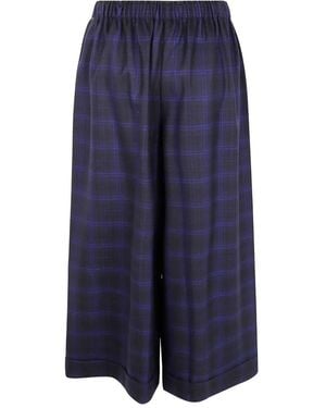 Daniela Gregis Pantalone Pigiama Tartan Trosers - Blue