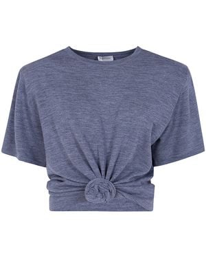 Magda Butrym T-Shirt Wool "Knitwear Tshirt" - Blue