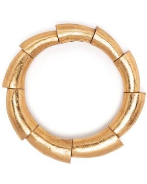 Monies Necklace Wood "Goldfoil" - Metallic