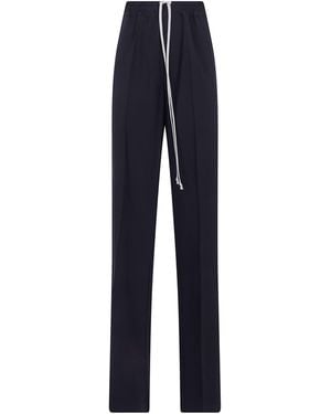 Rick Owens Trousers Drawstring "Dietrich Drawstring" - Blue