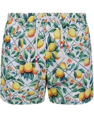 MC2 Saint Barth Swim Shorts Ultralight Swim Short "70's" Pr - Blue
