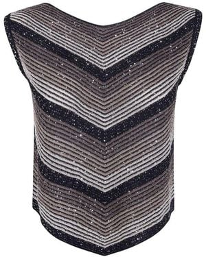 D.exterior D. Exterior Degrade' Lux Crop Top - Gray