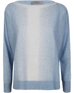 D.exterior D. Exterior Funded Lux Long Sleeves Oversized T-Shirt - Blue