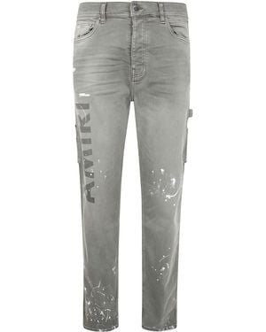 Amiri Stencil" Slim Jeans - Grey