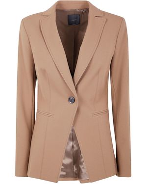 Pinko "Granaglie" Crepe Poly Blazer - Brown