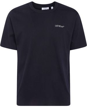 Off-White c/o Virgil Abloh T-Shirt Short Sleeves "Small Bookish Regular" - Blue