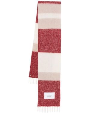Maison Kitsuné Scarf A Righe - Rosso