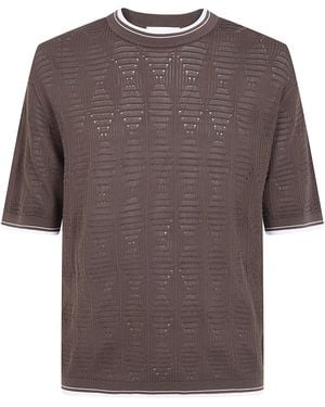 Laneus Knitted T-Shirt - Brown
