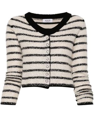 Aviu Stripes Cardigan - Black