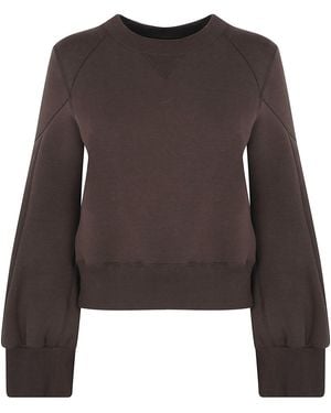Sacai Sweater Long Sleeve "Sponge Sweat Pullover" - Brown