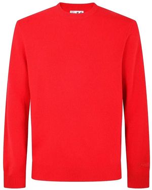 Mc2 Saint Barth "Regent Lambswool" Crew Neck Sweater - Red