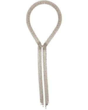 Helene Zubeldia "Crystal Palace" Crystal Tie Necklace - White