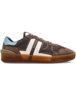 Lanvin "Clay" Sneakers Con Suola Trasparente - Marrone