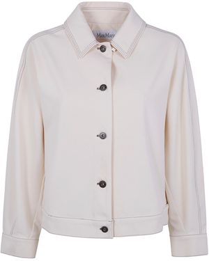 Max Mara Pure "Mxpnettare" Denim Jersey Jacket - Natural