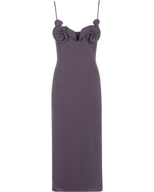 Magda Butrym Dress Wool Blend "Midi 90's" - Purple