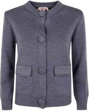 N°21 Cardigan Milano Stitch - Blu